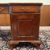English Chesterfield desk with green leather