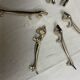 Set of 6 silver metal dachshund knife rests