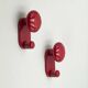Pair of Red Wall Hooks by Carlo Bartoli, 1970s