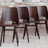Set of 8 Mid Century Modern Dining Chairs by Radomir Hofman for TON, Model 514