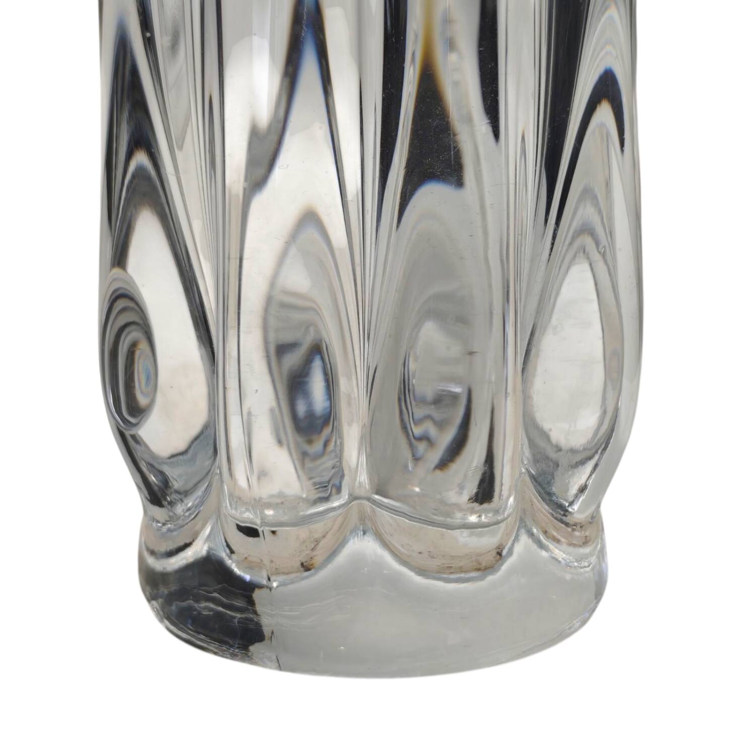 Vintage 1970s Vannes Crystal Vase - Sculptural Freeform Design