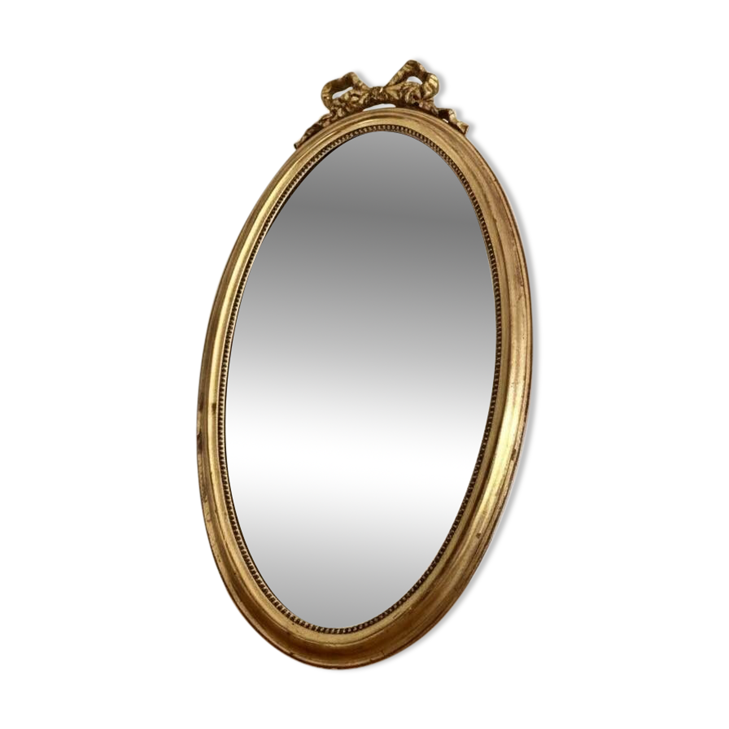 Miroir ovale sur pied du XIXe siècle