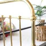 Vintage yellow gold brass divan, single bed from the 1960s, France / Czech Republic.