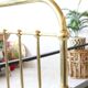 Vintage yellow gold brass divan, single bed from the 1960s, France / Czech Republic.