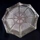 Art deco style molded pressed glass trivet