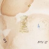 Enamelled cloisonné bowl Art Deco from Longwy, France with daisies, 1930.