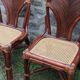 Lot de 2 chaises vintage en rotin avec assise cannage
