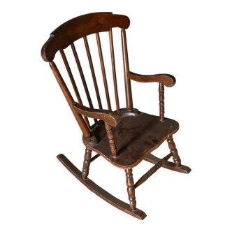 Rocking chair for children 1960 Turned wood