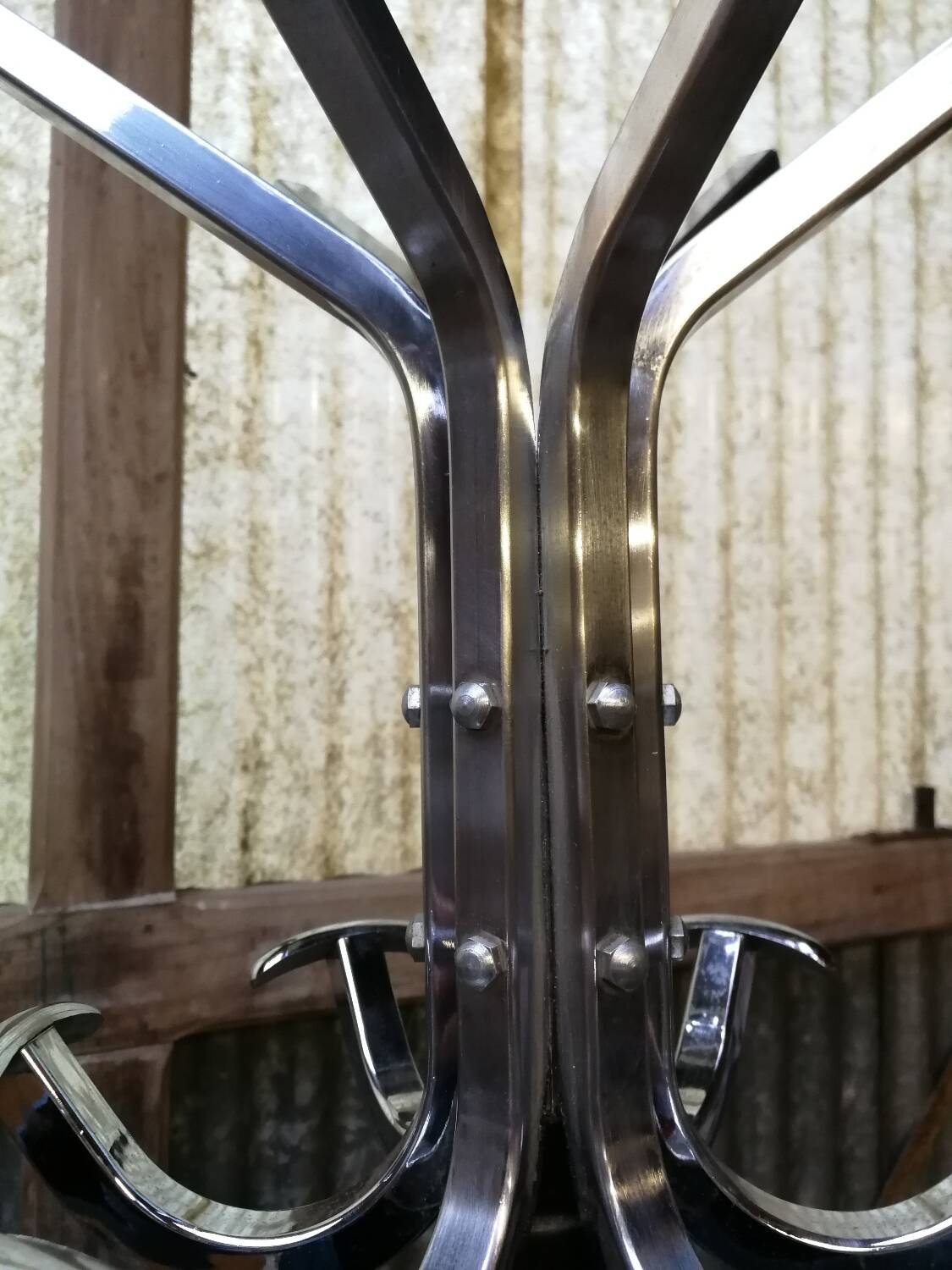 Coat rack on metal stand 70's