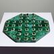 Vintage octagonal solitaire ring in malachite and bakelite from the 1950s-60s