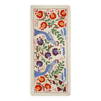 Vintage Turkish rug hand-knotted 44x95 cm