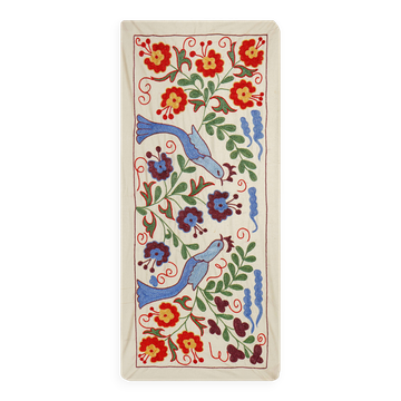 Tapis turc vintage noué à la main 44x95 cm