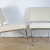 Pair of 60s heaters, steel and wool, France