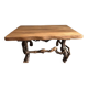 Solid wood coffee table - oak + vine roots