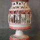 Tealight lamp foot with openwork earthenware decoration