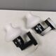 Vitrika Lamps Danish 1970-80s Double Layer Glass Shades Painted Wood Mounts