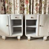 2 restored old bedside tables