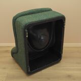 Green armchair, Italian design, 1970s, made in Italy