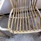 Serie de 4 fauteuils vintage en rotin