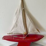 Voilier de bassin anglais Star'Yacht rouge, modèle SY2, années 50-60