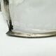 Sugar bowl, postmodernism, glass, silver-plated brass, HEFRA, Poland, 1970s