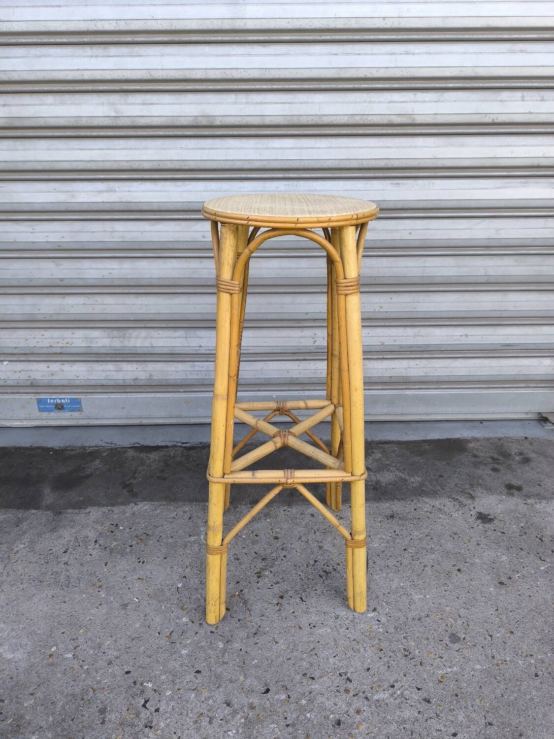 Rattan stool 1960