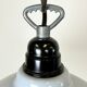 Industrial French Grey Enamel Factory Pendant Lamp, 1960s