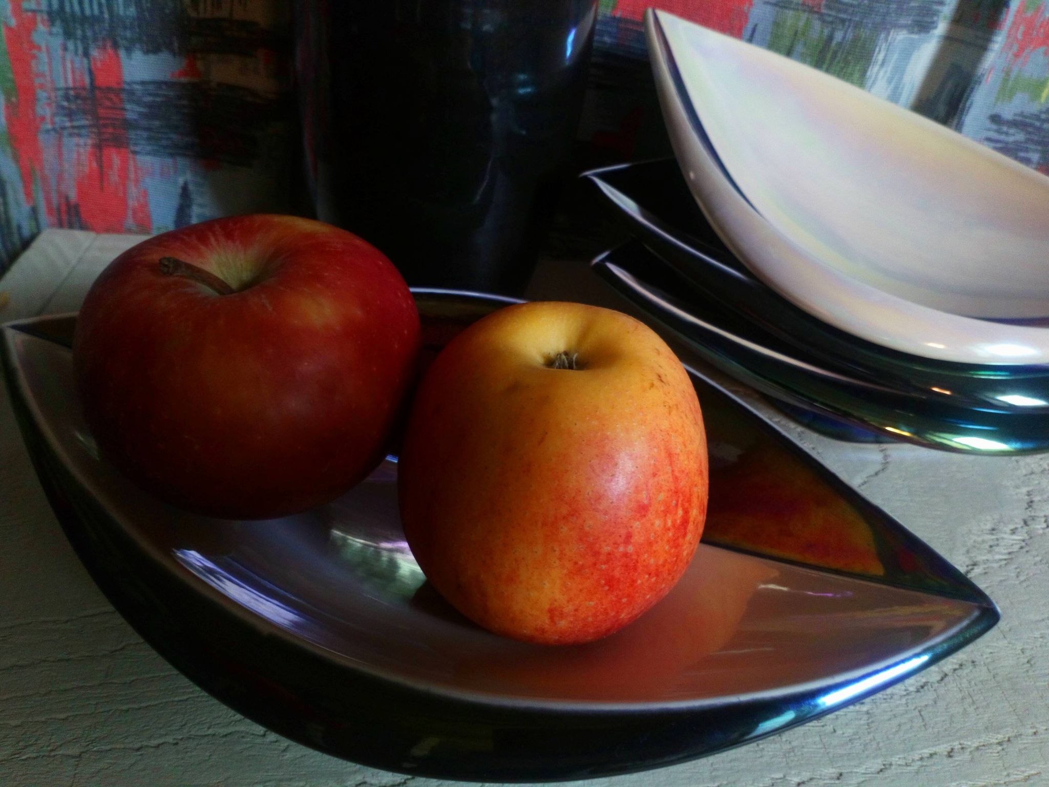 Four vintage Verceram ceramic dessert plates