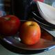 Four vintage Verceram ceramic dessert plates