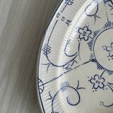 Vintage blue and white ceramic oval dish