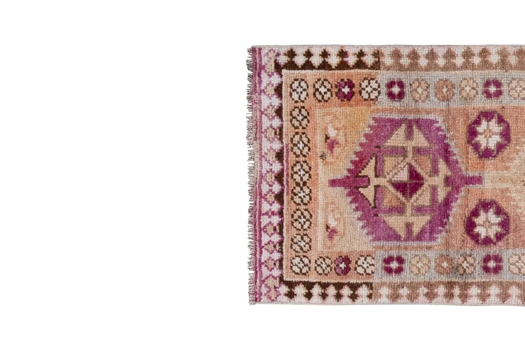 Vintage Turkish hallway rug 80x401 cm