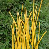 Yellow armchair"wave" rattan