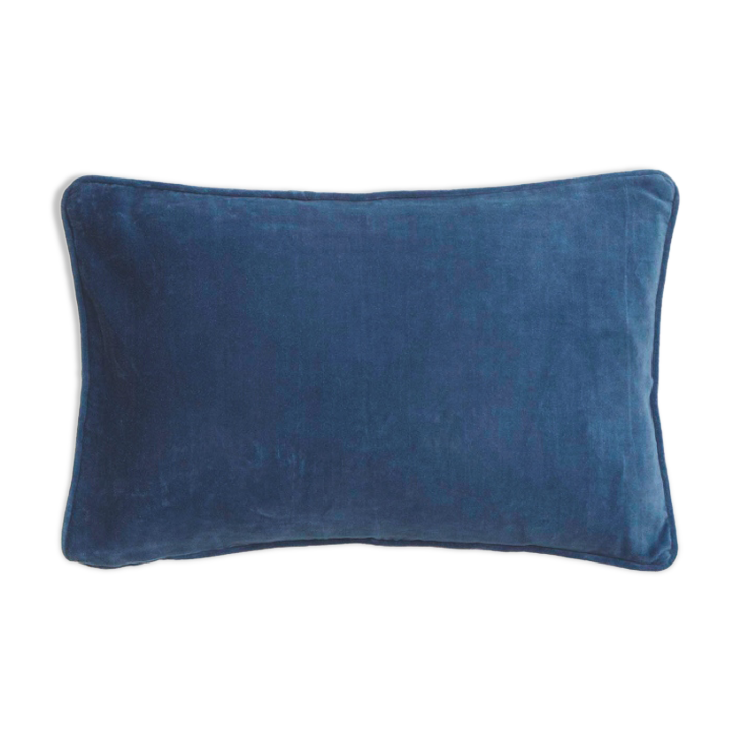 Velvet cushion 50x33cm chinese blue color