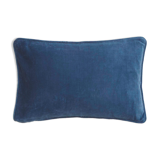 Velvet cushion 50x33cm chinese blue color