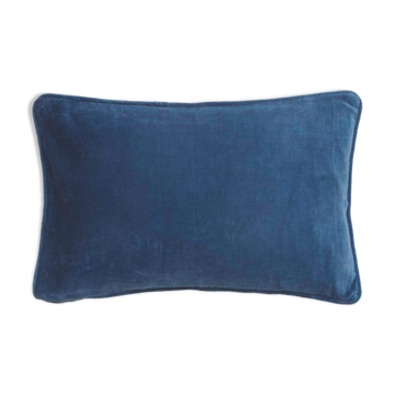 Velvet cushion 50x33cm chinese blue color