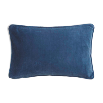 Coussin en velours 50x33cm couleur bleu de chine