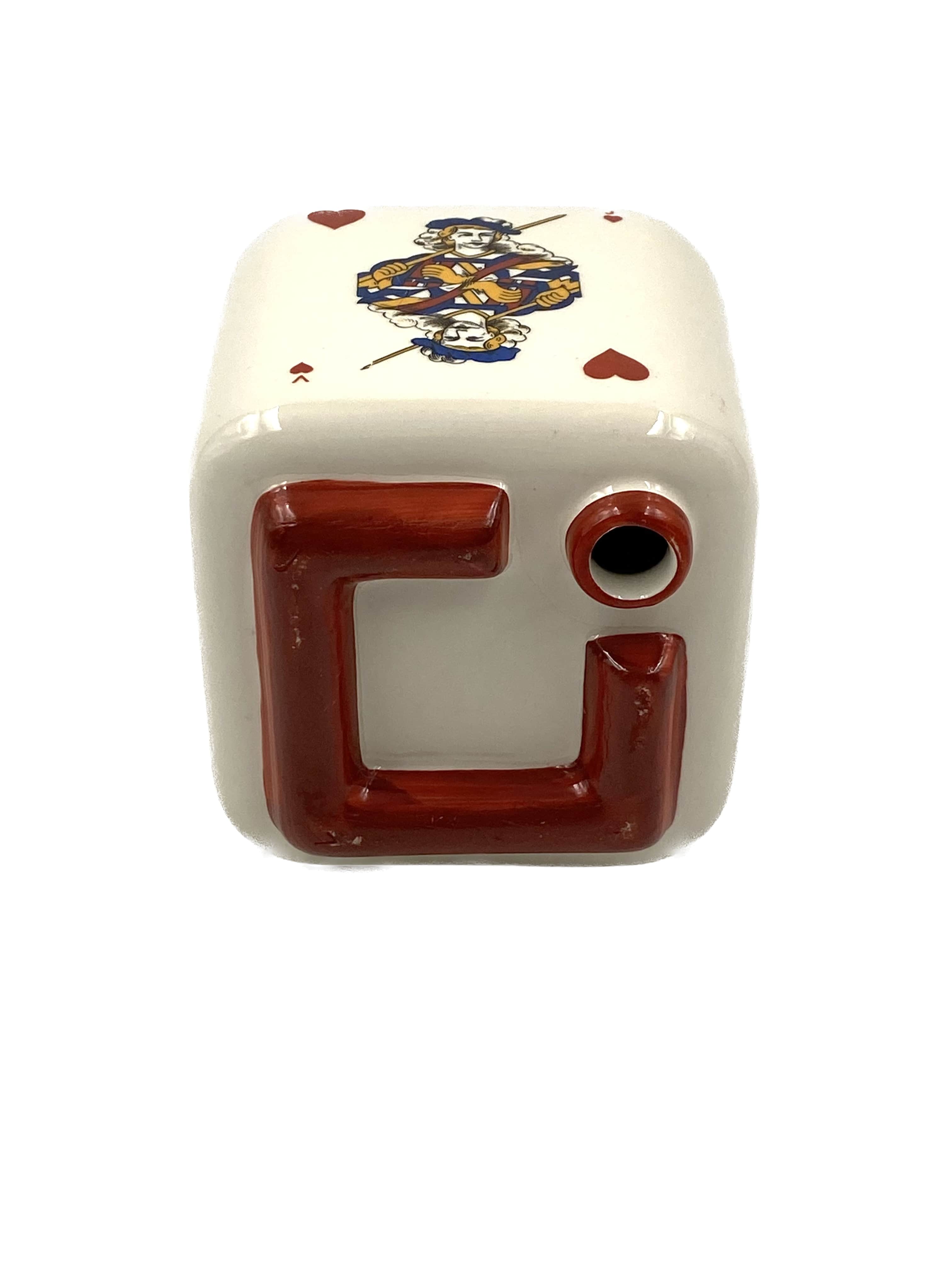 Brugerolle aigle rouge Napoleon cognac ceramic ashtray, france 1950s