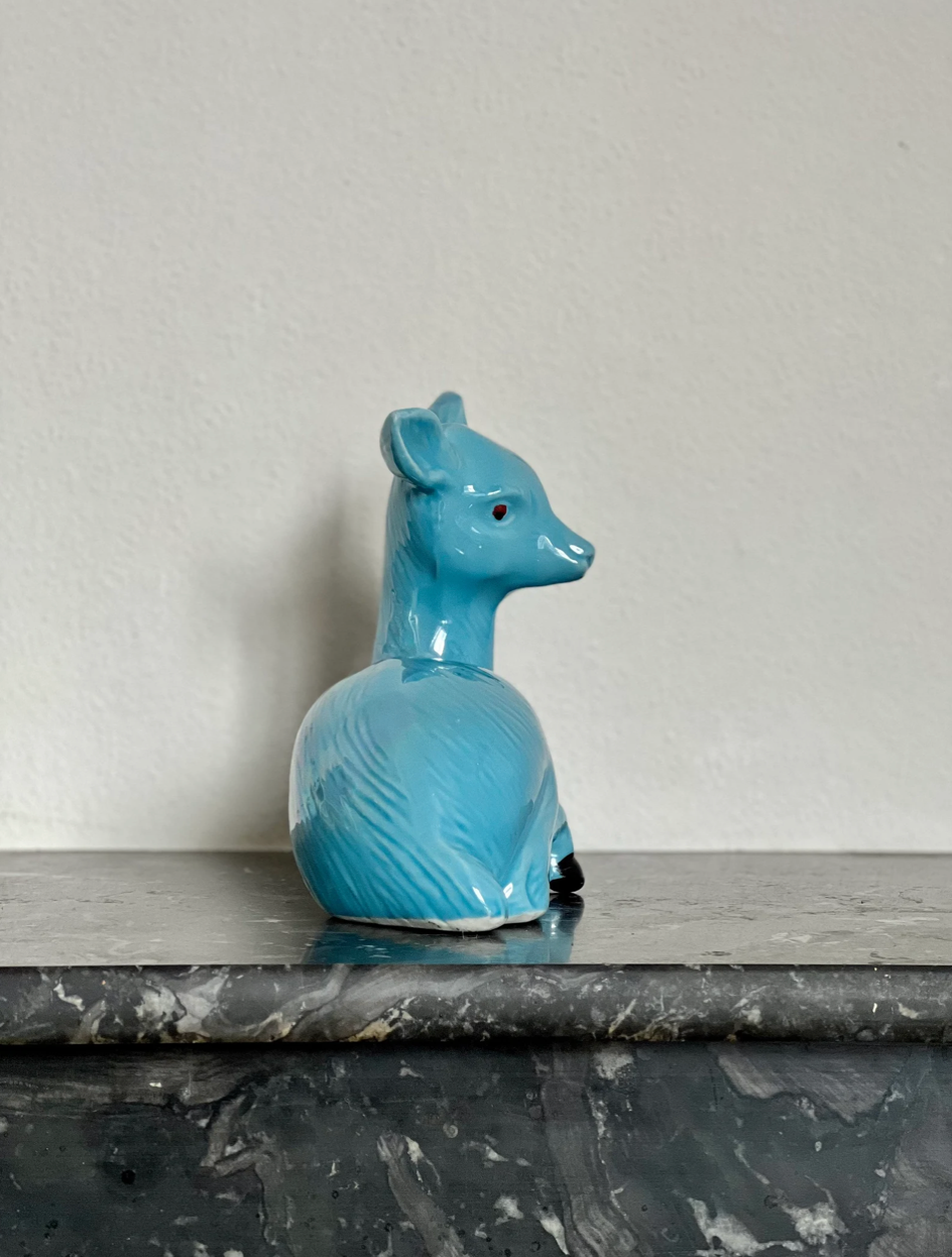 Biche en céramique vintage années 70