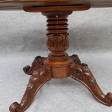 Table d'appoint ovale XIX ème pied en acajou