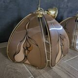2 art deco pendant lights
