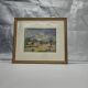 Framed watercolor by Henri Lindegaard 1975 - Forest and mountain landscape