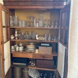 Walnut library louis Philippe XIXth century