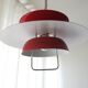 Red pull-down Scandinavian design ceiling lamp Berga by Markslöjd Sweden