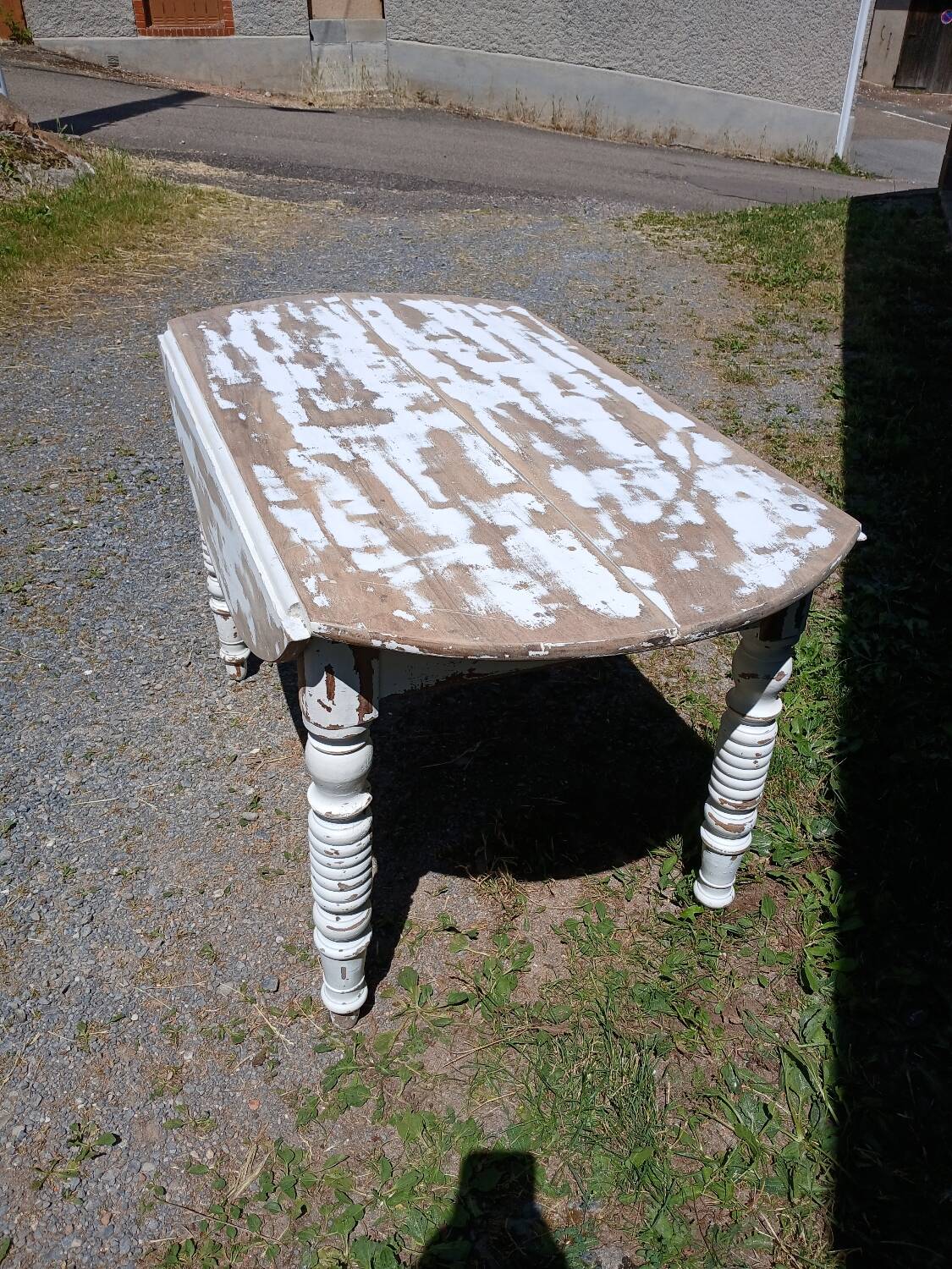 Table ovale vintage à rabats