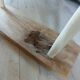 Small solid wood bench