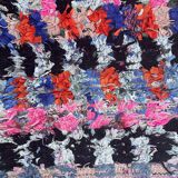 Moroccan carpet boucherouite colored - 85 x 140 cm