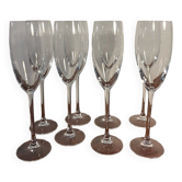 Coupe flûte verre à pied champagne cristal