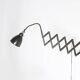 Bauhaus black metal agi belgium scissor wall lamp ca. 1920