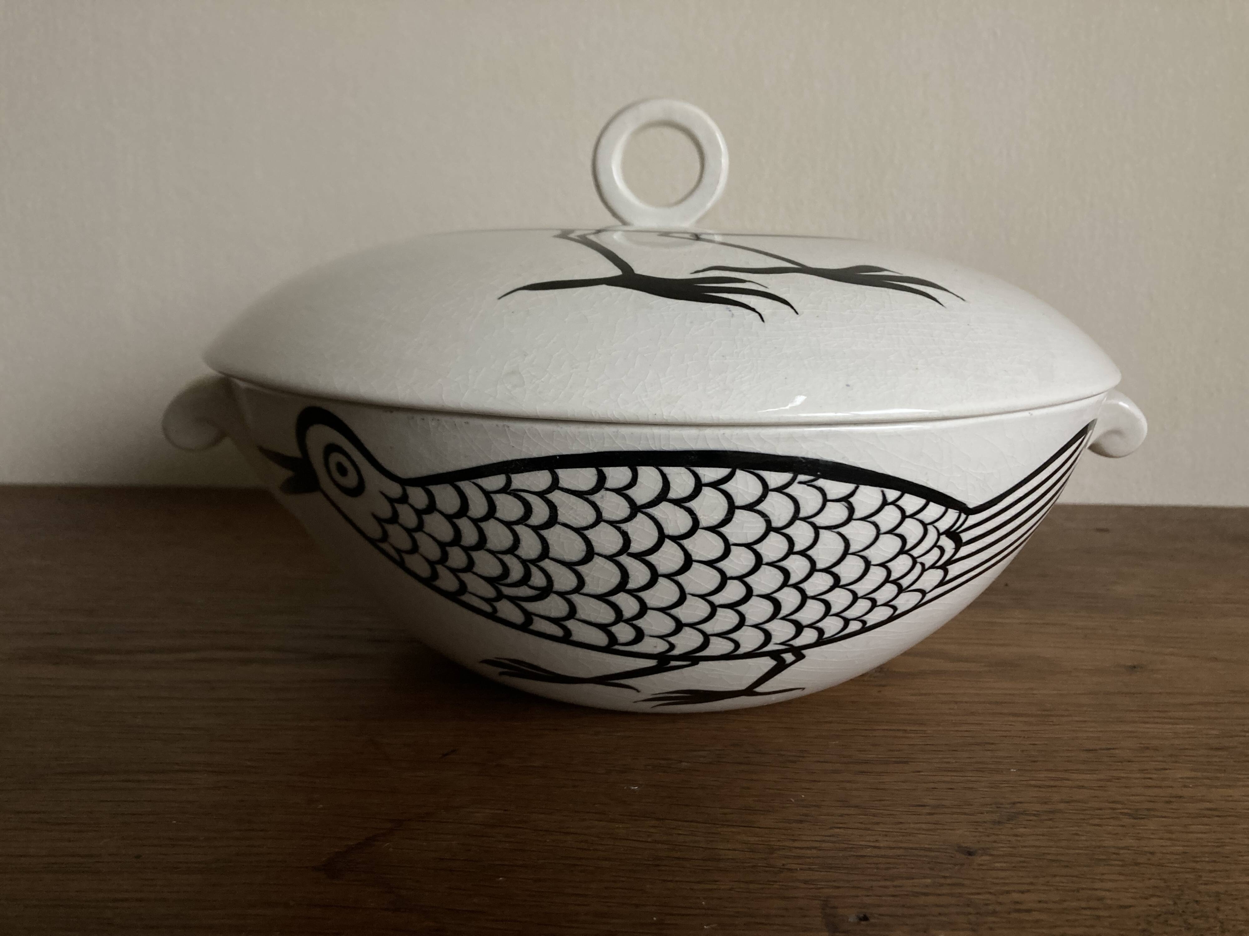 Robert Picault bird soup tureen by Robert Picault 1970