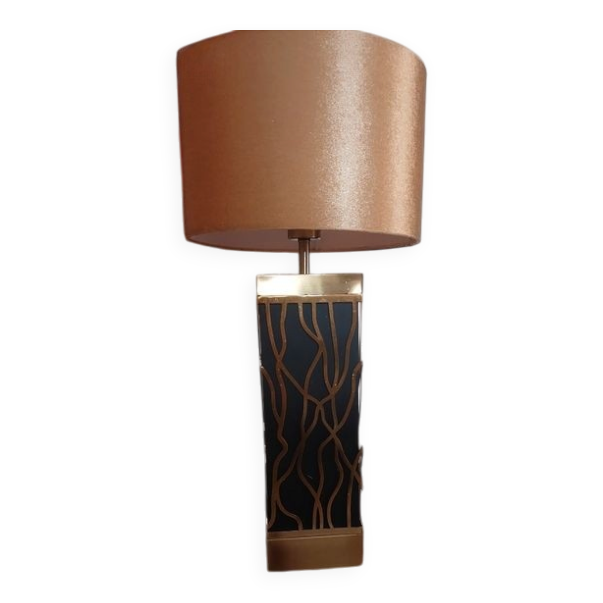 Golden and black lamp